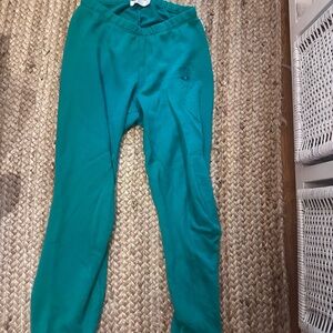 Spiritual Gangster Teal Sweatpants with Elastic Waistband
